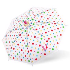 Doppler Lang Klar børneparaply med Prikker